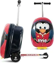 [Flyte] Zinc Kids Suitcase Scooter Perry The Penguin 18"