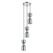 CLESSIDRA Ellipse Cluster Pendant 3 Lights Chrome Smokey - CLESSIDRA1X3R