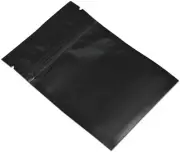 100 Pcs Black Flat & Stand Up Pouch Zip Lock Mylar Smell Proof Bags