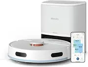 Philips Homerun 2000 Series: 2-in-1 Robot Vacuum and Mop with 2700Pa Suction & 130min Runtime, Laser Navigation, Carpet Boost, Auto-Empty Station, App-Controlled, White (XU2100/20)