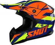 Shot Pulse Revenge Motocross Helmet, blue-orange, Size L Blue Orange
