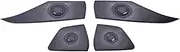 Compatible for Hyundai -Elantra CN7 2021 2022 2023 Car Accessories 4pcs Car Door Audio Speaker Decor Cover Loudspeaker 3D Trim Sticker(Black)