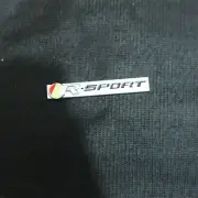 1x Glossy Gray Silver R-SPORT Small Metal Badge Decal Emblem Sticker Turbo Sport (for: Peugeot)