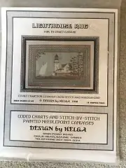Design By Helga LIGHTHOUSE RUG Counted Cross Stitch Graph 1990