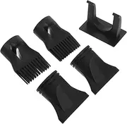 5pcs Professional Hair Dryer Attachments Set Blow Dryer Nozzle Diffuser Tip Comb Universal Fit for Different Brands Easy to Use Clean Styling Tool for Bathroom