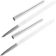 Beatifufu 2Pcs Triangle Nail Art Liner Pens Professional Nail Drawing Brushes for Painting Embossing Dotting Durable Salon Tools for Creative Nail Art Techniques