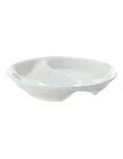 [Maxwell & Williams] White Basics Round Divided Sauce 10cm Set of 12 in White