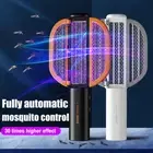 Foldable Electric USB Racket Fly Swatter Mosquito Insect Killer Zapper 2 IN 1