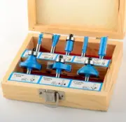 8 Piece 1/4" Shank Carbide Tip Cutter Tipped Wood Router Bit Set Kit