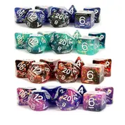 [Metallic Dice Games] MDG Resin Eternal Polyhedral Dice Set 16mm - Blue/Black