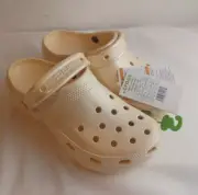 Crocs Classic Platform Shimmer Clog Vanilla Womens Size 9 208580-108