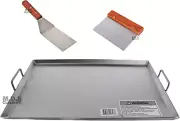 Griddle Flat Top Stainless Steel Grill Plancha Chef Pro Cooking Comal Heavy Duty