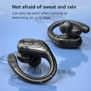 Wireless Headphones, Sports Earbuds, 75H Playback Time, LED Power Display, Attached Earhook Earbuds, Microphone In-ear Headphones With Deep Bass, Suitable For Sports And Running Exercises
