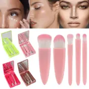 5Pcs/Set Makeup Brush With Mirror Box Blush Brush Soft Hair Mini Eye Brush