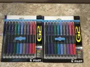 2 Pack PILOT G2 Gel Ink Roller Pens Fine Point 0.7MM 10-Pk Harmony Collection