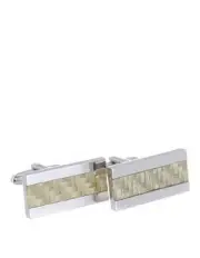 [Cudworth] Stainless Steel Fibreglass Cufflinks in Yellow