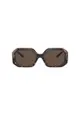 Tory Burch Women's Irregular Frame Brown Acetate Sunglasses - TY7160U