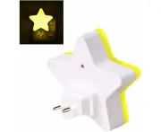 2Pcs Plug In Led Night Lights For Kids Star Light Star Shaped Lamp Dusk To Dawn Sensor Star Night Lights Pentagram Shaped Led Light Lamps For Bedroom Bathr