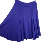 NWT Anthropologie Fei Navy/Marin Knit Flare Elastic Waist Pull On Skirt Size S