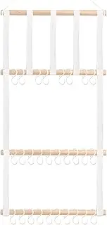 [Generic] Hair Bow Holder - Claw Clip Organizer | Bows Hanger For Girls | Necklace Display With 30 Hooks Storage Solution | Indoor Cute Storage Racks | Walls Hair Hanging Accessories For Room, Closet, Playroom