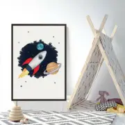 Rocket Outerspace Planet Printable Wall/ Nursery/ Decor Prints Poster (DIGITAL)
