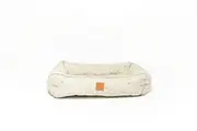 MOG AND BONE BOLSTER BED OATMEAL MEDIUM CROSS SMALL