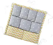 Acunny Cot Changing Bag, Nappy Organiser for Cot, Cartoon Multi-Purpose Storage Bag, Hanging Storage Organiser, Portable Organiser Bag for Towels, Towels, yellow, Siehe Beschreibung