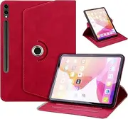 [TEDTIKJT] Case for Samsung Galaxy Tab S10 Plus/S9 Plus/S8 Plus/S7 Plus/S7 FE 12.4 Inch T970 X810 PU Leather 360° Rotatable Multi-Angle Stand Flip Cover Protective Case with Auto Sleep/Wake, Business