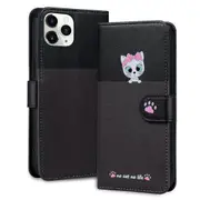 For iPhone 11 Pro Wallet Case,3 Credit Card Slot ID Card Holder,PU Leather Flip Case with Strap - Pink