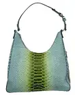BRAHMIN Tabitha LIMEADE RIVERS Snake Leather Bag Purse Blue Green NWT / $345