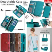 For Google Pixel 9 8 7 Pro 8A 7A 6A Removable Wallet Case Magnetic Leather Cover