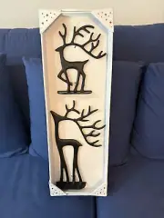 Aldi Reindeer 14.5” 9” Merry Moments Pottery Barn Dupes Christmas New In Box