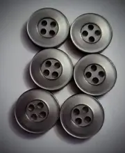 1/2" 4-Hole Smoke Dress Shirt Buttons