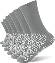 6 Pair XXL Double Sided Tread Non Slip Socks for Wide Bariatric - Safety Slip Stopping Fall Prevention
