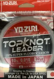 YO-ZURI TOPKNOT LEADER 10lb 30 Yds. 100% Super Fluorocarbon
