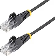StarTech.com N6PAT250CMBKS Snagless Slim CAT6 Patch Cable, Black, 2.5 Meter