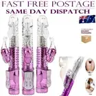 Jack Rabbit Vibrator Dildo GSpot Clit Sex Adult Toy USB Rechargeable Purple New