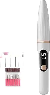 Electric Nail Drill - Nail Grinder Manicure | Nail File Drill Set Machine | Digital Display Rechargeable Portable Pedicure Tools with Replacement Parts, Manicure Kit for Home Salon Use