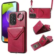 005 For Samsung Galaxy A52 5G/A52s 5G/A52 4G Case Vertical Flip Card Holder Ring Kickstand Cover