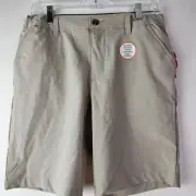 Wonder Nation Boy Khaki School Uniform Shorts Size 14 Husky Adjustable Waist NWT