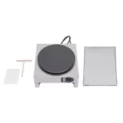 16'' Electric Crepe Maker Adjustable Temperature Control + Wooden Spatula 3000W