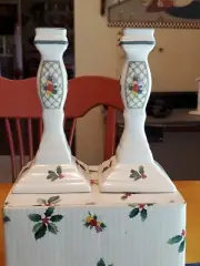 Mikasa Heritage 7.25"x3.5" Candle Holders Christmas Story Set of 2