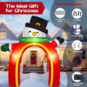 Christmas Candy Cane Snowman Archway Airblown Inflatable Decor Blow Up LED Xmas