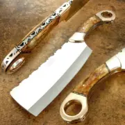 12" SUPERB CUSTOM MADE FORGED TOOL STEEL BLADE,TACTICAL HUNTING SURVIVAL CLEAVER