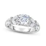 1.75 CT. T.W. Natural Diamond Engagement Ring in Solid 14K White Gold