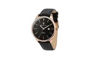 Maserati Tradizione Black Matt Dial Leather Quartz R8851146001 100M Mens Watch