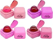 Jelly Blush/tint, Cream Blush & Lip Tint, Multi-Use Makeup Stick, Blendable Formula, Hydrating Jelly Texture, 4-Piece Set, Everyday Natural Glow for Women & Teens