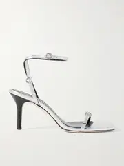 [Aeyde] Aeyde - Hallie Metallic Leather Sandals - Silver - IT40 IT 40 Silver
