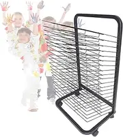 20-Layer Art Drying Rack, Watercolor Painting and Oil Painting Easel, File Rack with Pulley, Thousand-Layer Rack, Suitable for Any Occasion and Crowd