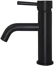 Meir Round Basin Mixer Curved - Smooth Precision Water Flow and Temperature Control, Solid Brass Design, 35mm Cartridge, Easy Installation, Long-Lasting Performance - Matte Black